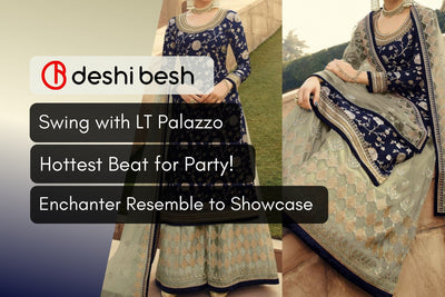 Dazzling Jazz with Lt Fabrics | Palazzo Style Party Wear