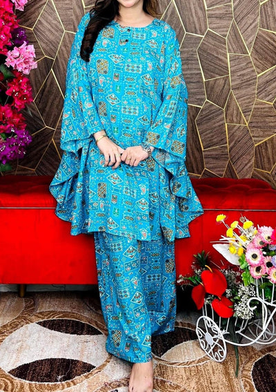 2 Pieces Linen Butterfly Kaftan Set - db29761