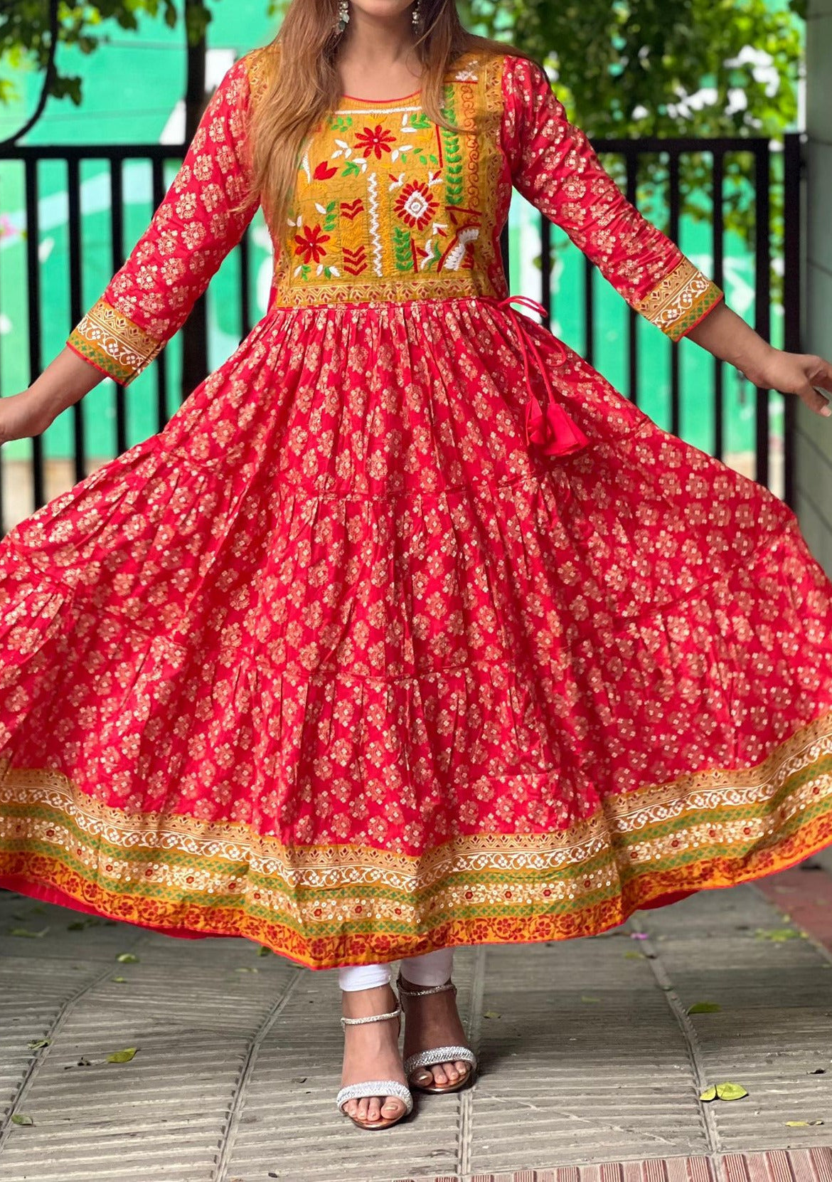 Embroidered 1 Piece Cotton Gown
