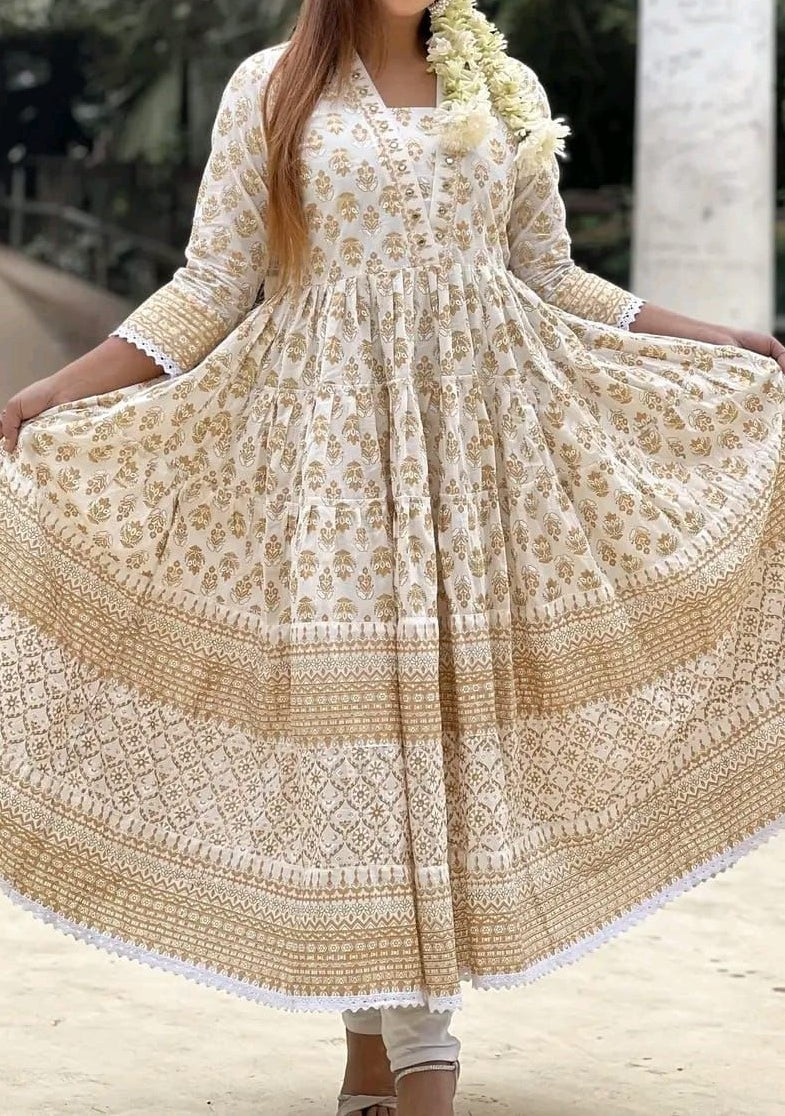 Embroidered 1 Piece Cotton Gown