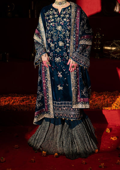 Nureh Embroidered Pakistani Luxury Velvet Dress