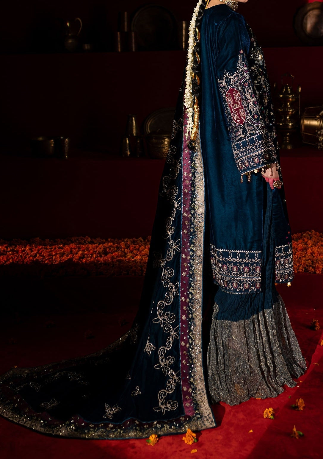 Nureh Embroidered Pakistani Luxury Velvet Dress