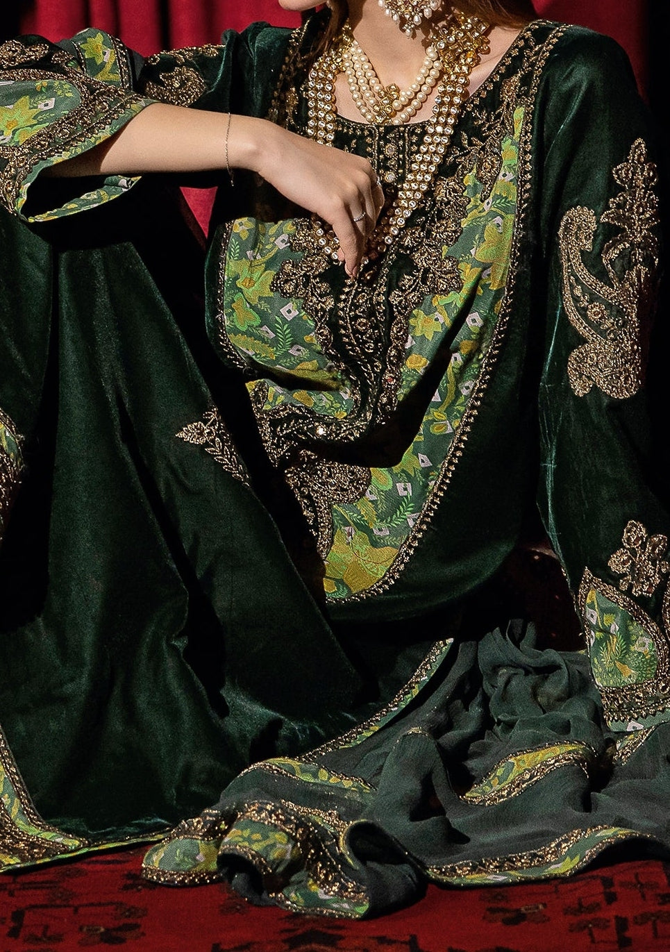 Charizma Embroidered Pakistani Premium Velvet Dress