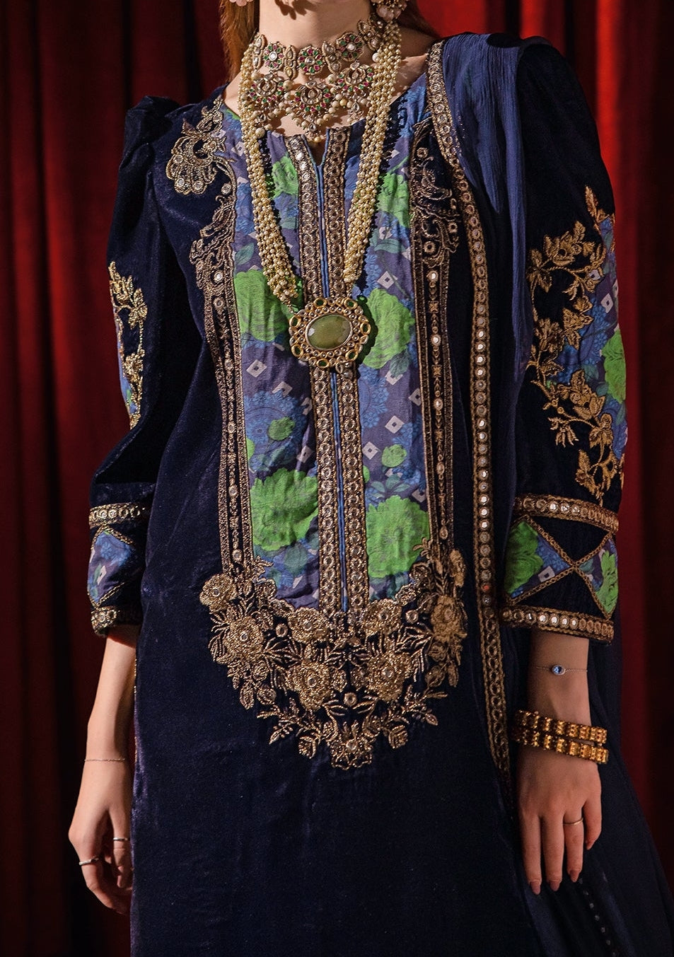 Charizma Embroidered Pakistani Premium Velvet Dress