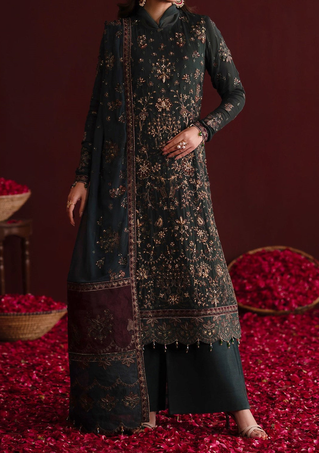 Emaan Adeel Nooresha Luxury Chiffon Dress