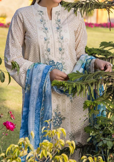 Adan's Libas Inara Schiffli Embroidered Lawn - db29090