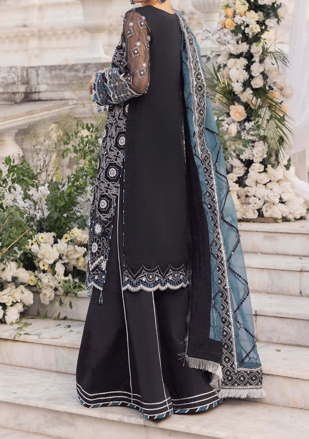 Adan's Libas Lunar Elegance Pakistani Luxury Palazzo Suit - db27324