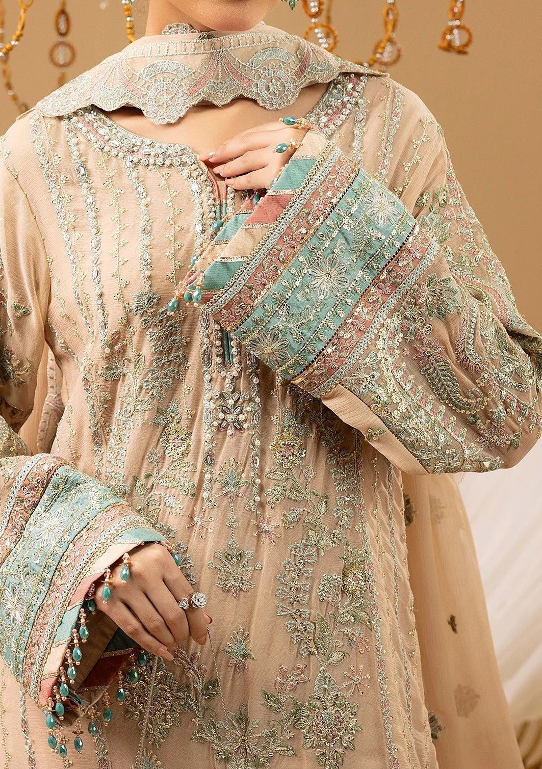 Adan's Libas Pakistani Luxury Chiffon Dress - db30049
