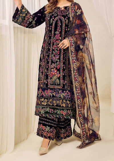 Adan's Libas Pakistani Velvet Luxury Dress - db27567
