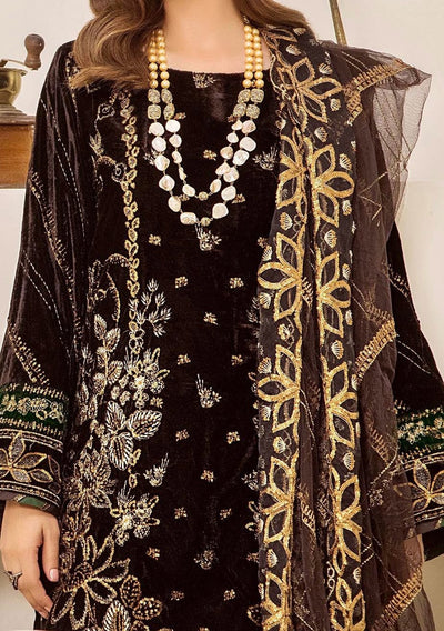 Adan's Libas Pakistani Velvet Luxury Dress - db27566