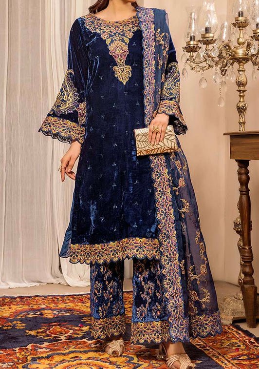 Adan's Libas Pakistani Velvet Luxury Dress - db27622