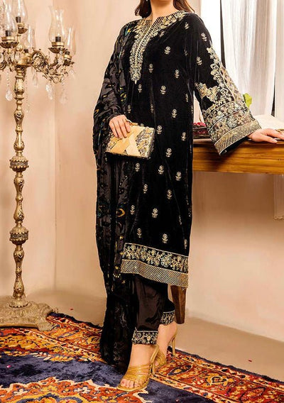 Adan's Libas Pakistani Velvet Luxury Dress - db27620