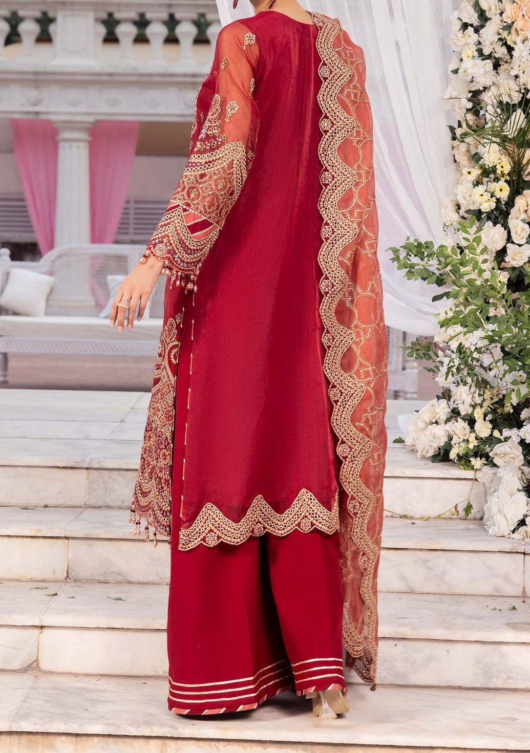 Adan's Libas Radiant Serenity Pakistani Luxury Palazzo Suit - db27327