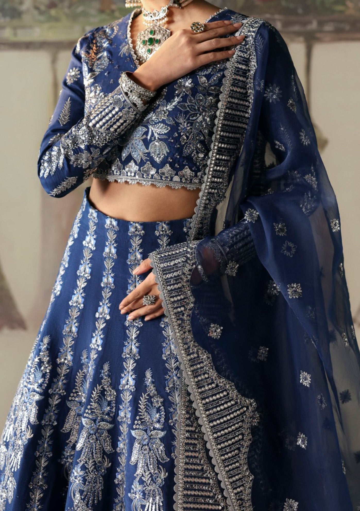 Afrozeh Divani Pakistani Lehenga Suit - db27888