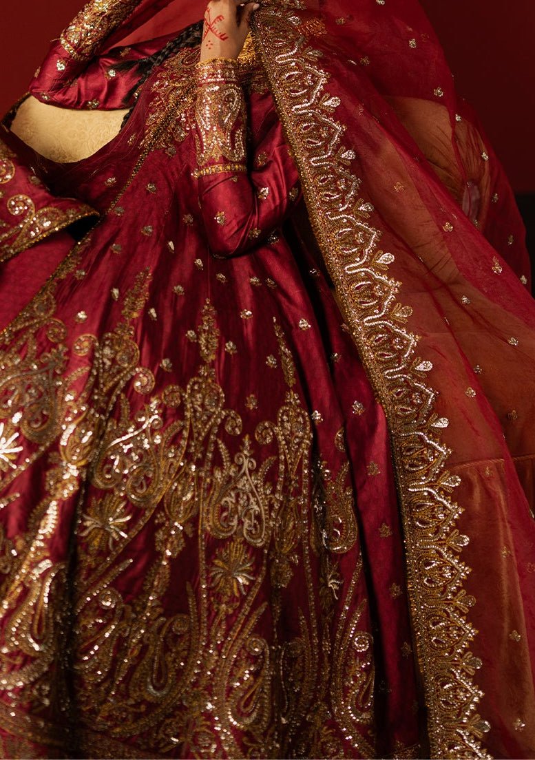 Afrozeh Divani Pakistani Luxury Silk Dress - db30404