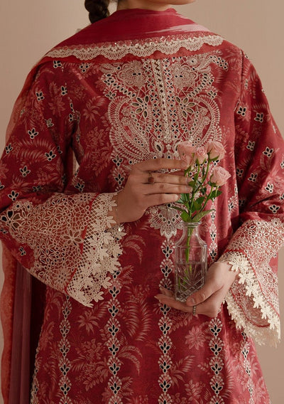 Afrozeh Floral Charm Pakistani Luxury Lawn Dress - db28139