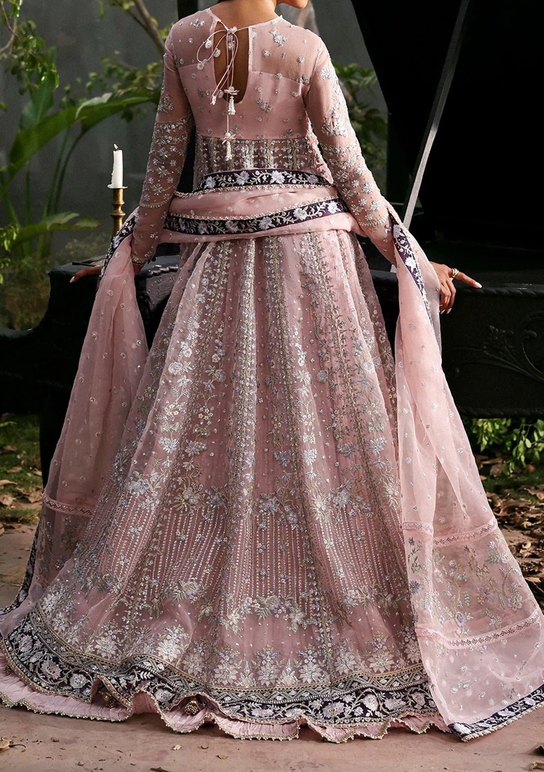 Afrozeh La Fuchsia Pakistani Luxury Anarkali - db29926