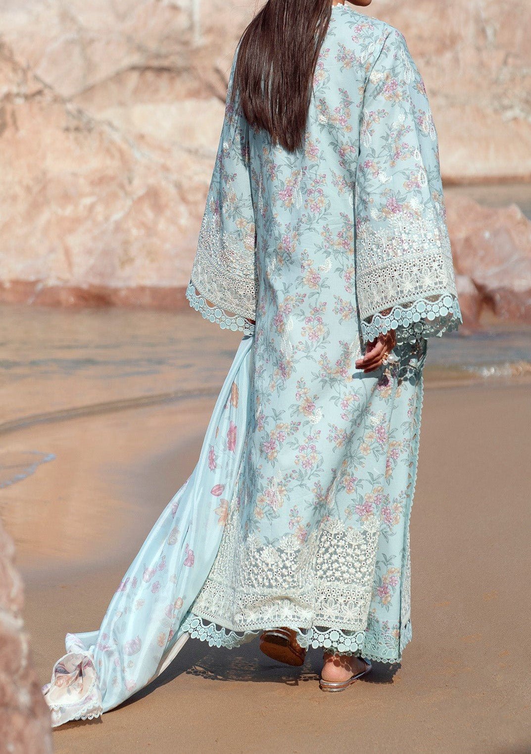 Afrozeh Summer Together Pakistani Lawn Dress - db28328