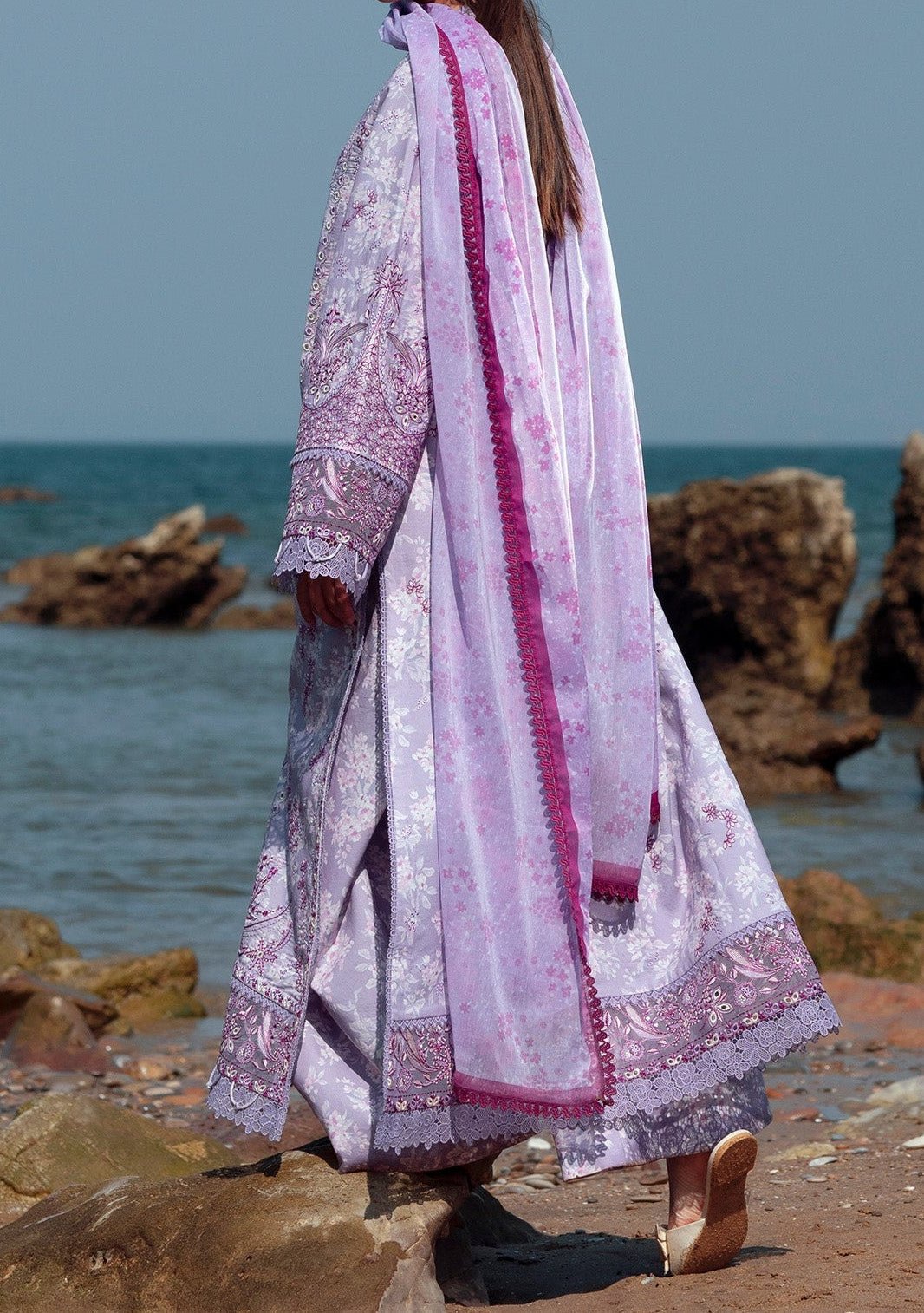 Afrozeh Summer Together Pakistani Lawn Dress - db28323