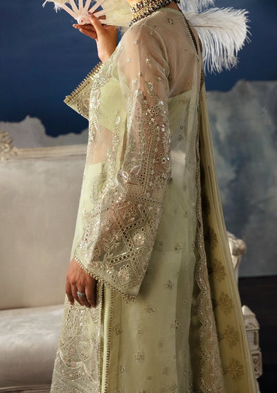 Afrozeh Zelena Pakistani Luxury Organza Dress - db26966