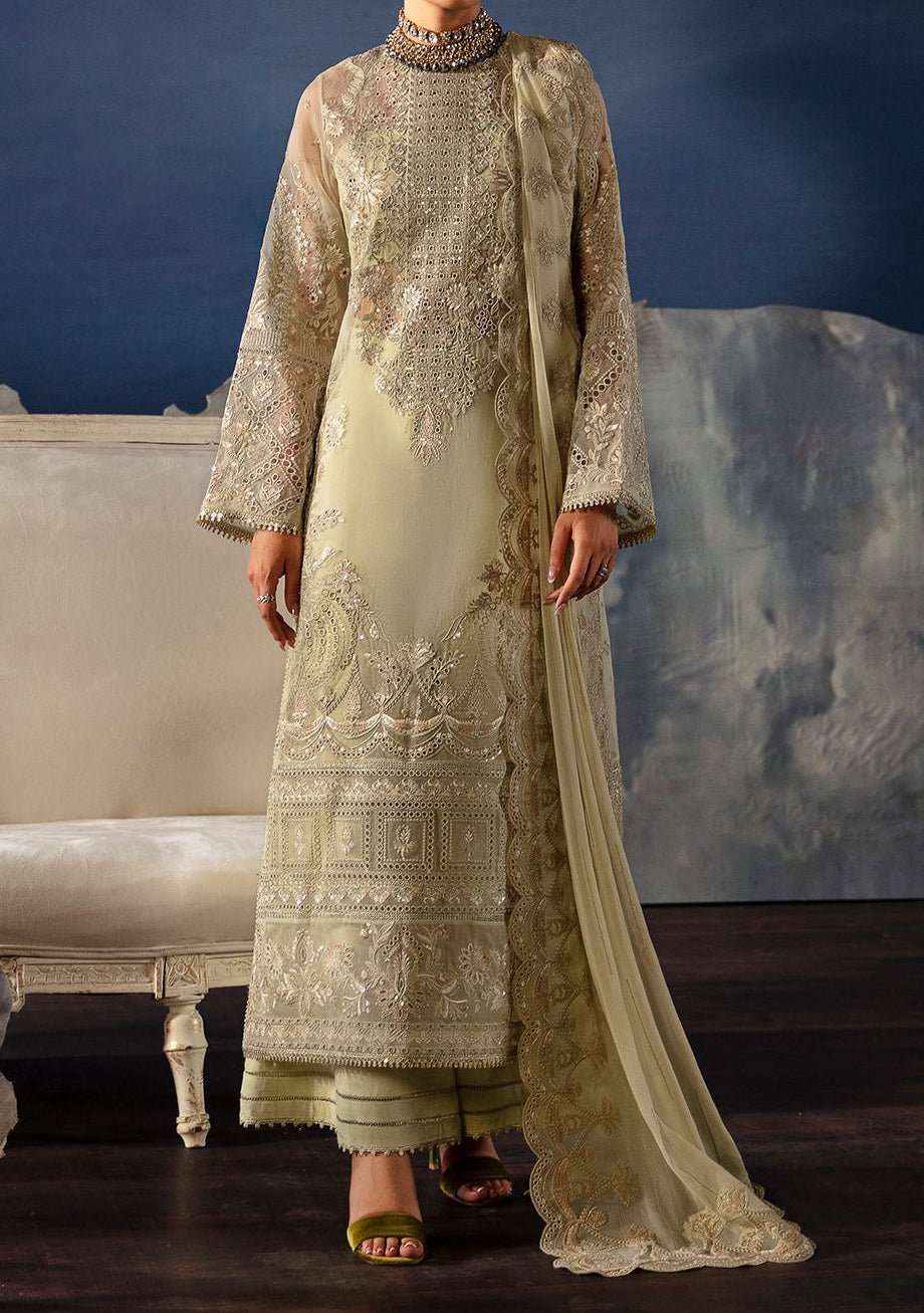 Afrozeh Zelena Pakistani Luxury Organza Dress - db26966