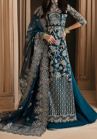 Akbar Aslam Calista Pakistani Luxury Organza Dress - db27359