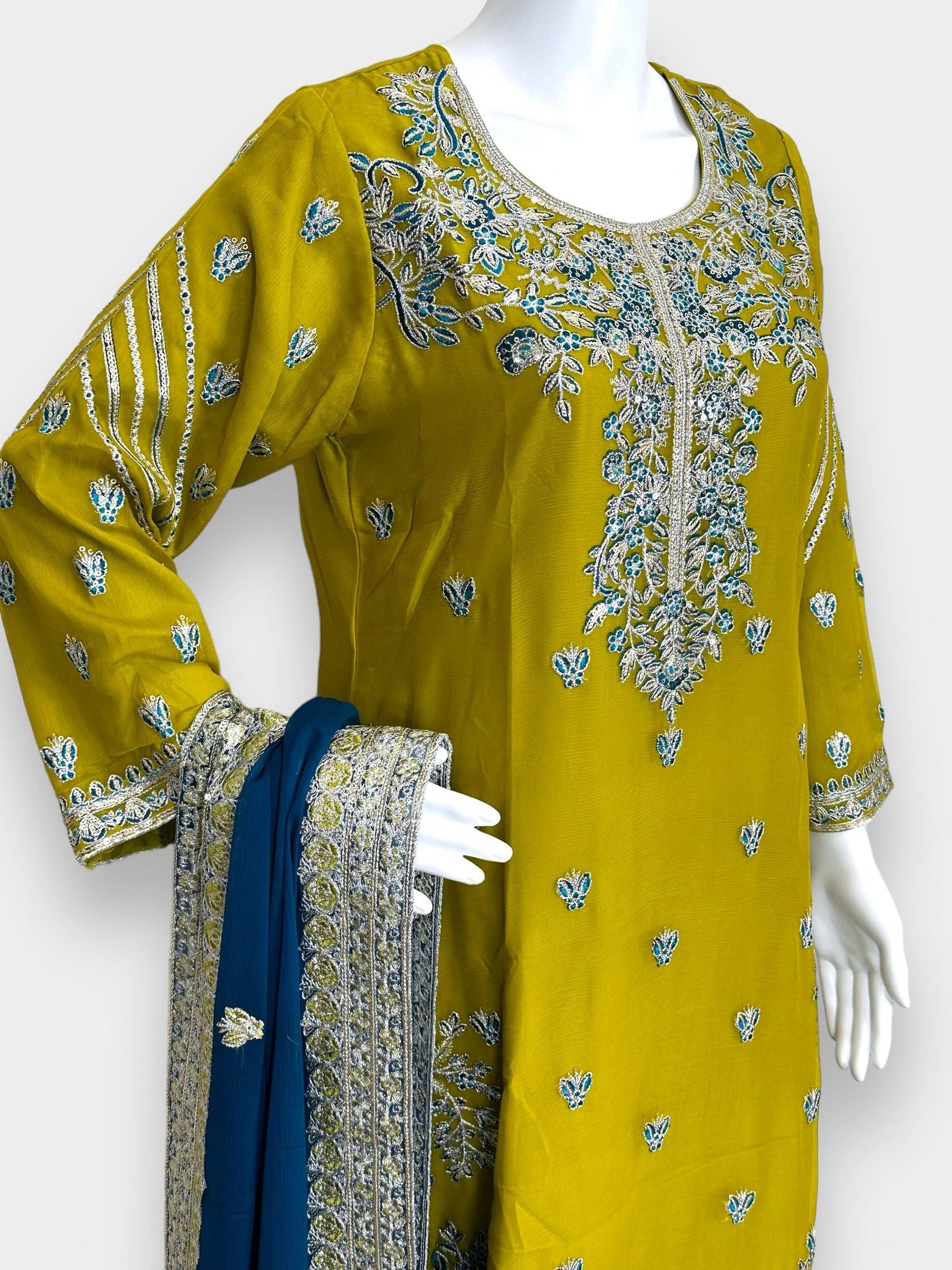 Akbar Aslam Replica Embroidered Chiffon Dress - db25269