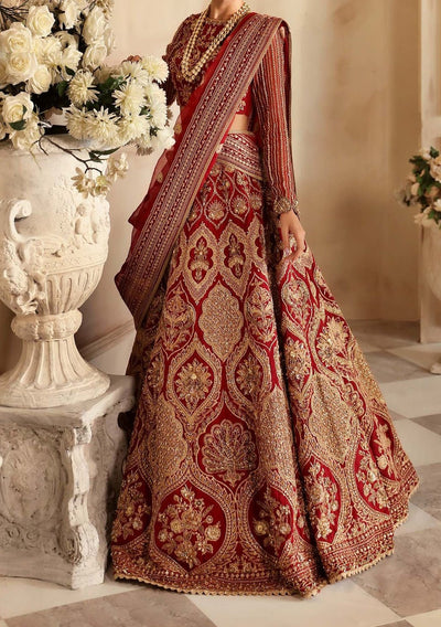 Akbar Aslam Rosier Pakistani Organza Lehenga Choli