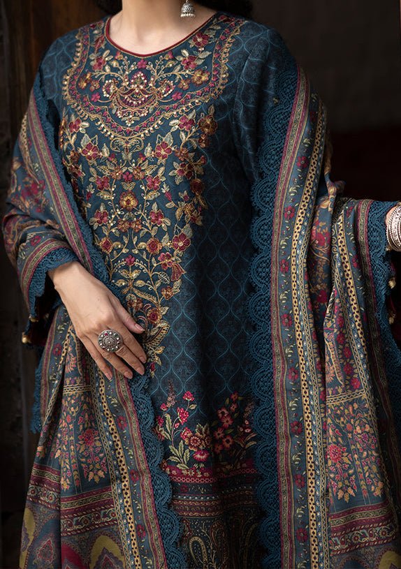 Asim Jofa Embroidered Pakistani Khaddar Dress - db28226