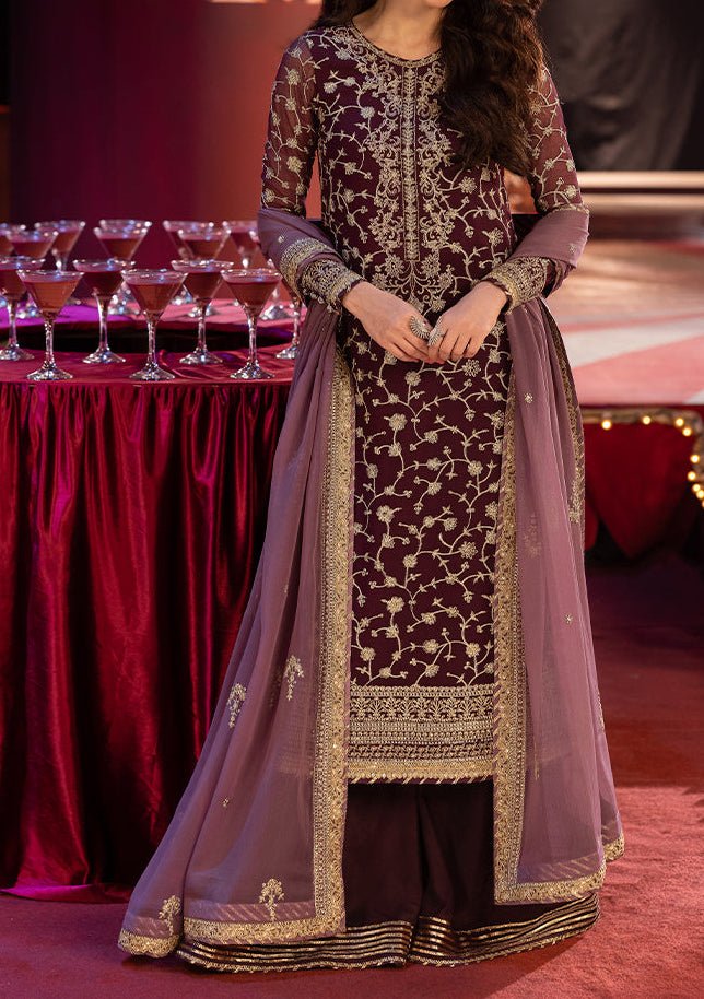 Asim Jofa Luxury Festive Embroidered Chiffon Dress - db29076