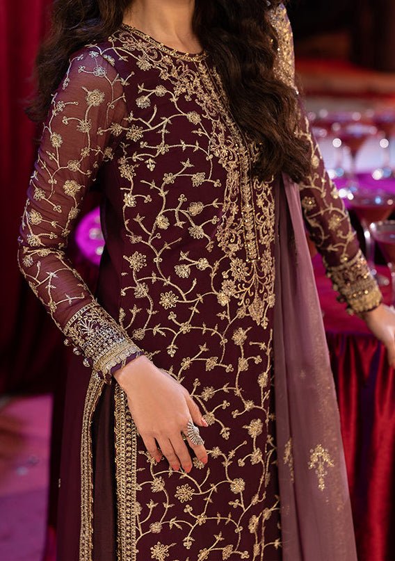 Asim Jofa Luxury Festive Embroidered Chiffon Dress - db29076