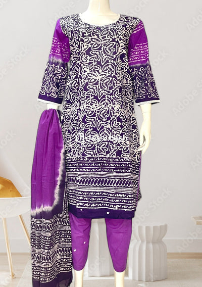 Batik Printed Everyday Use Cotton Salwar Suit - db26419