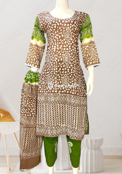 Batik Printed Everyday Use Cotton Salwar Suit - db26420