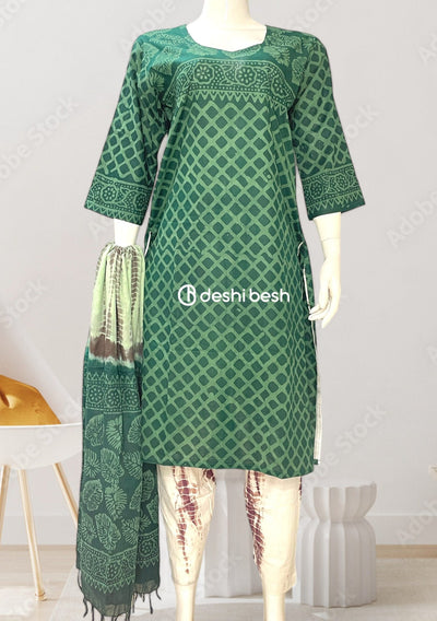 Batik Printed Everyday Use Cotton Salwar Suit - db26420