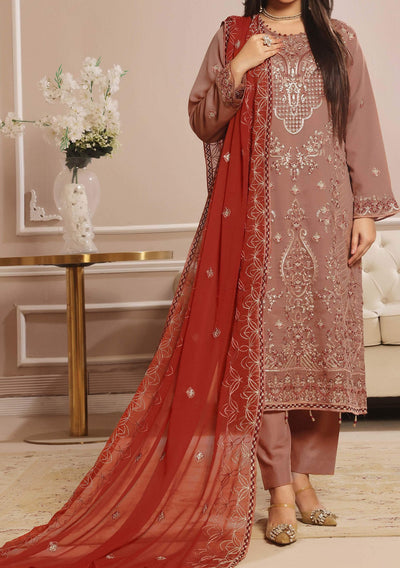 Bin Hameed Aiama Luxury Embroidered Chiffon Dress - db29238