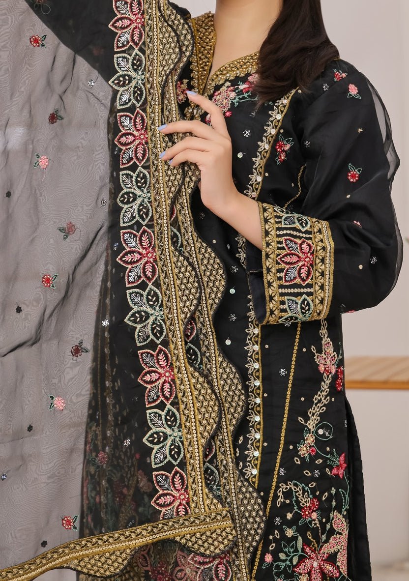 Bin Hameed Janan Heavy Embroidered Organza Dress - db28044