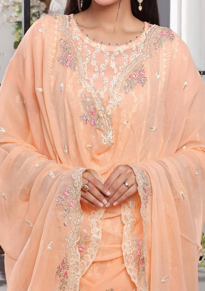 Bin Hameed Kushboo Heavy Embroidered Chiffon Dress - db25748