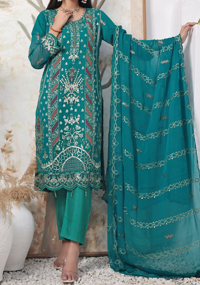 Bin Hameed Kushboo Heavy Embroidered Chiffon Dress - db25754