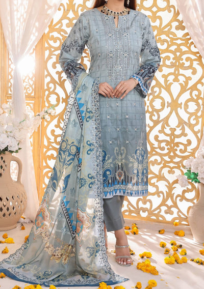 Bin Hameed Mahrukh Embroidered Printed Lawn Dress - db26154