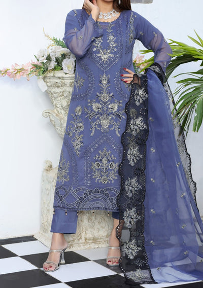 Bin Hameed Middhat Heavy Embroidered Chiffon Dress - db26186