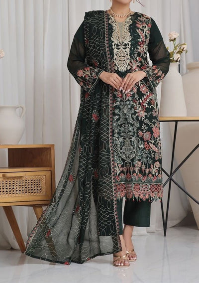 Bin Hameed Nisha Luxury Embroidered Chiffon Dress - db28010