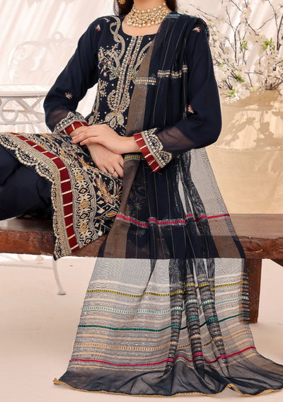 Bin Hameed Rang E Haya Heavy Embroidered Khaddi Net Dress - db25743