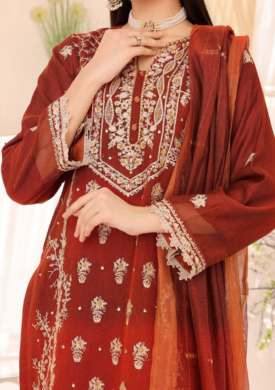 Bin Hameed Rang E Haya Heavy Embroidered Khaddi Net Dress - db25745