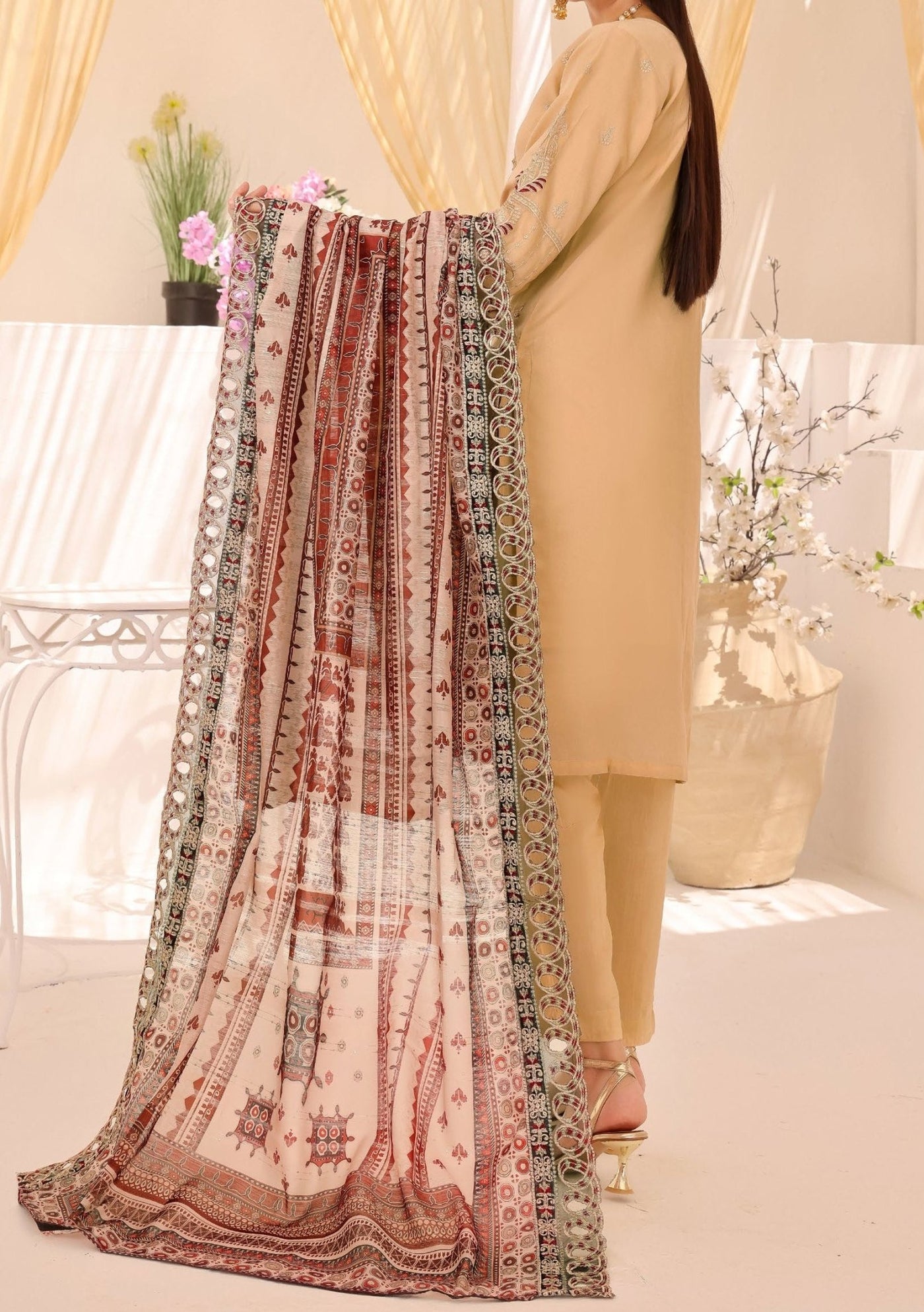 Bin Hameed Rang E Haya Heavy Embroidered Khaddi Net Dress - db25744