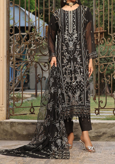 Bin Hameed Rina Luxury Embroidered Chiffon Dress - db27373