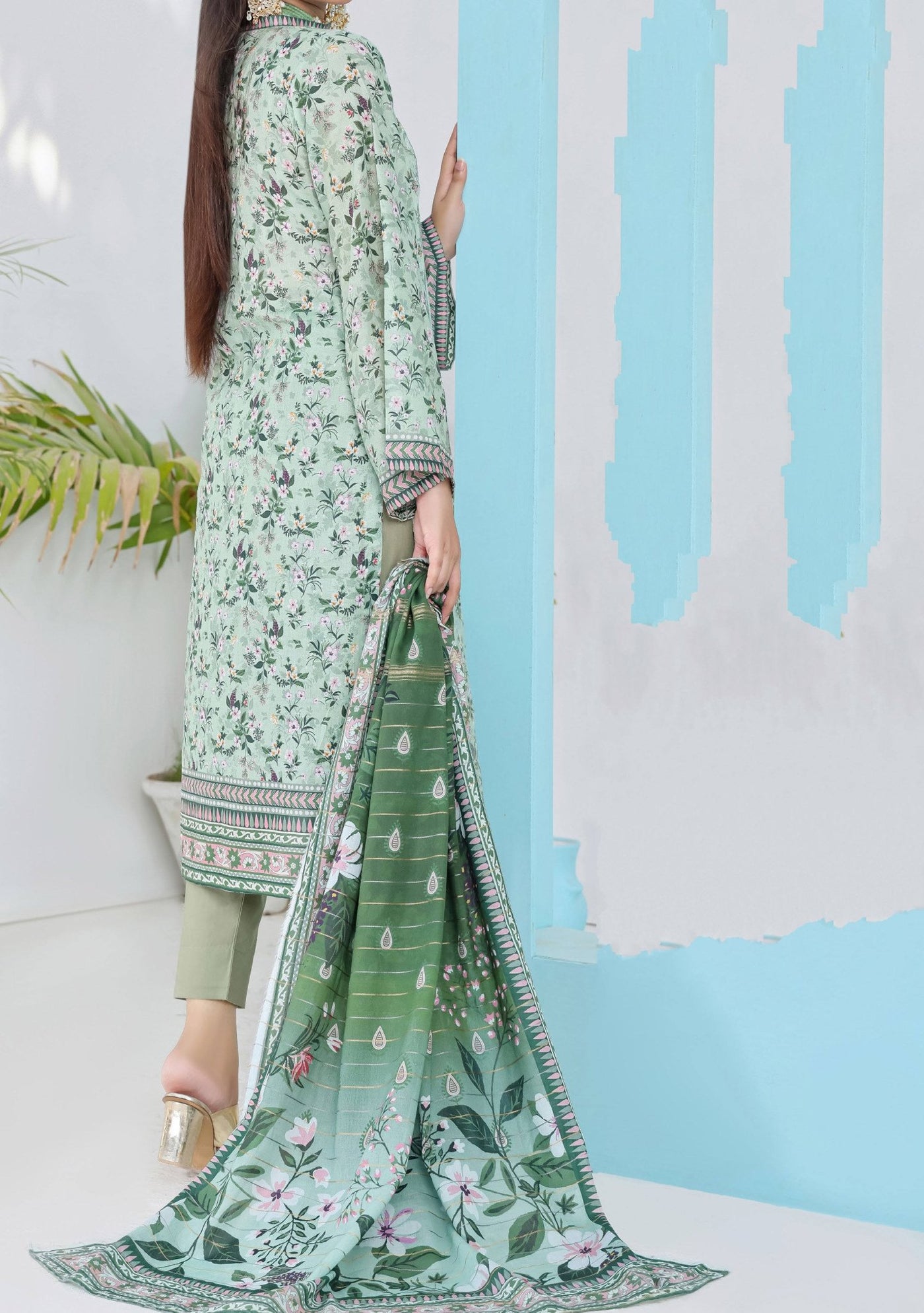 Bin Hameed Rozina Embroidered Printed Lawn Dress - db26197