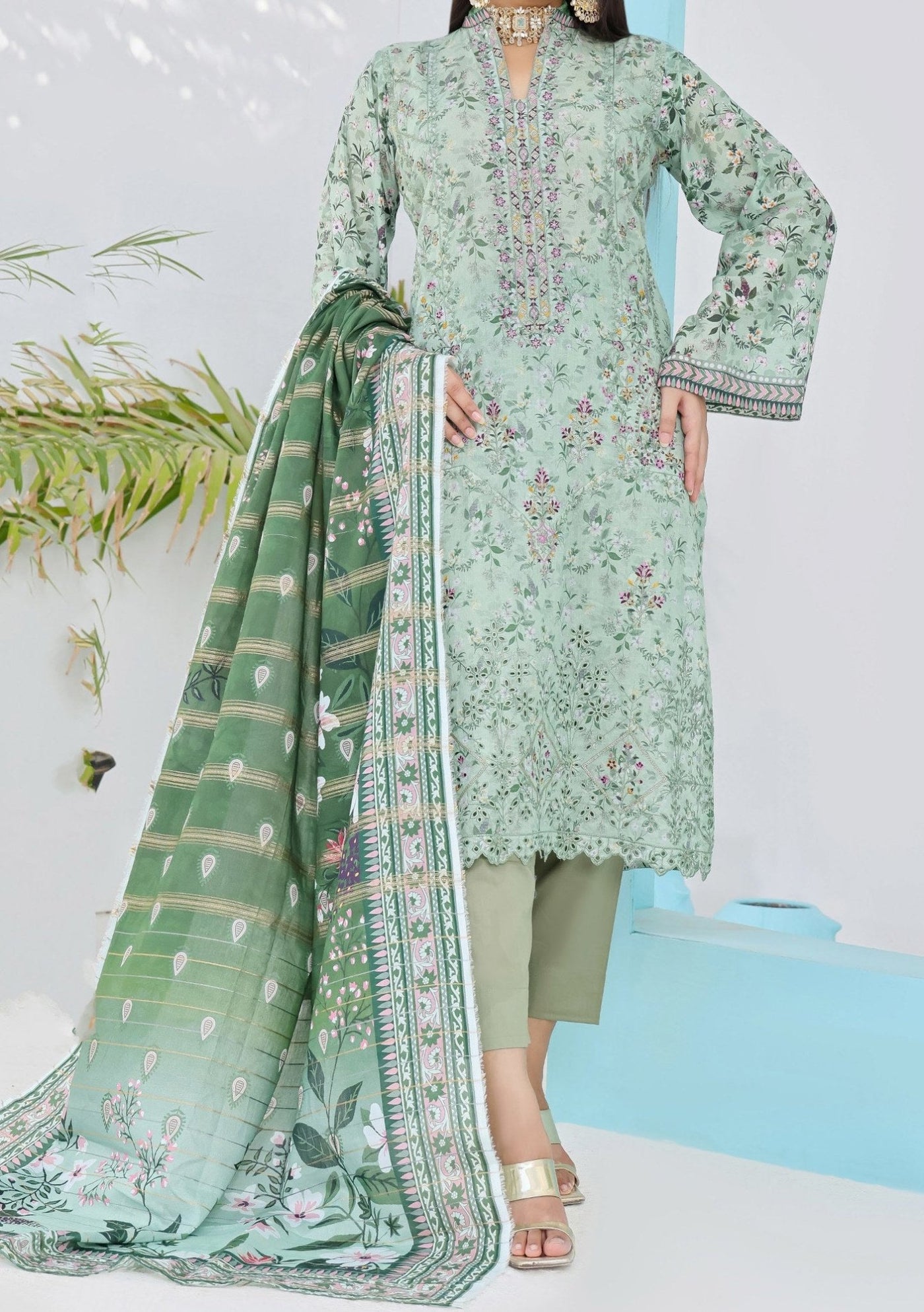 Bin Hameed Rozina Embroidered Printed Lawn Dress - db26197