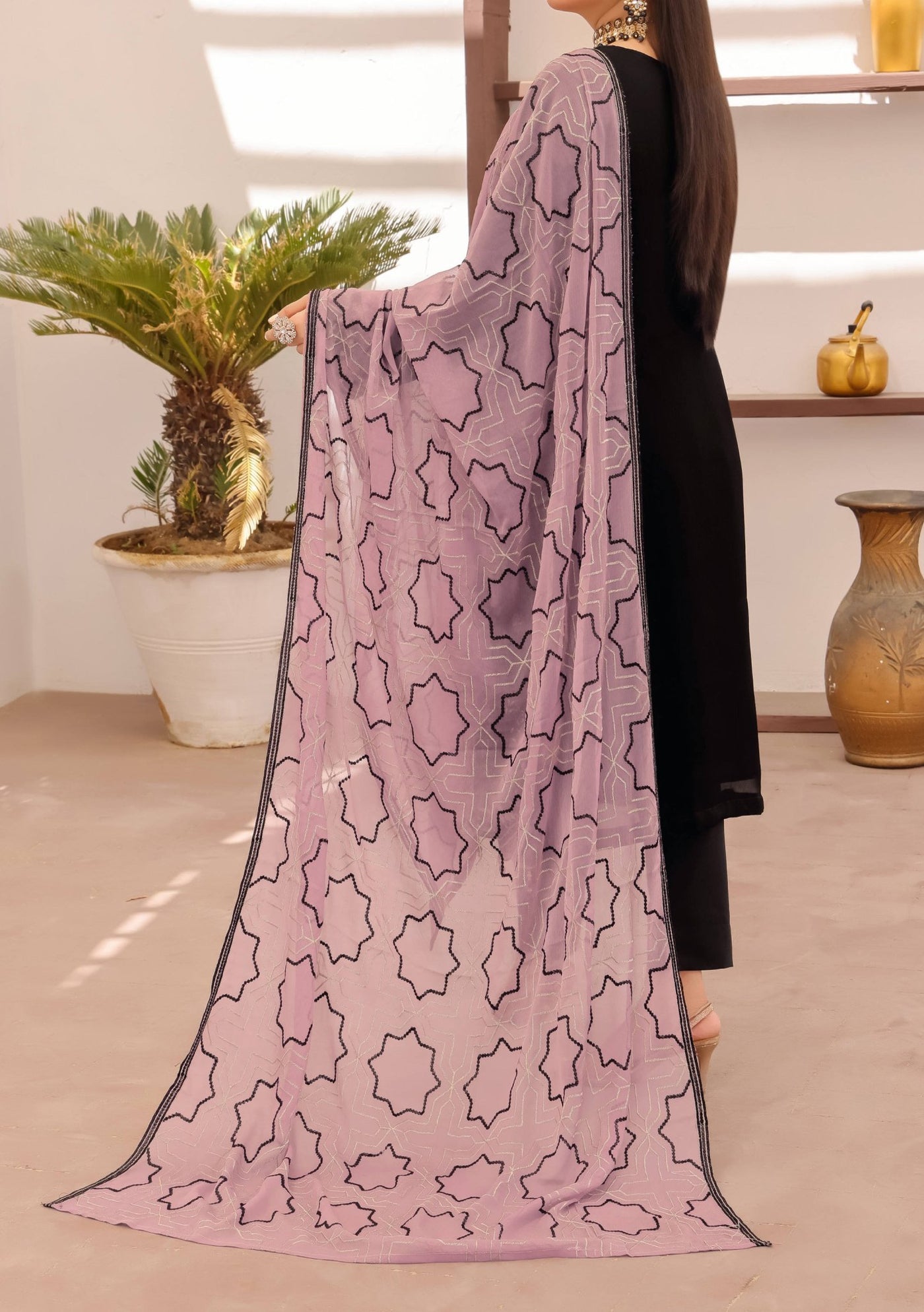 Bin Hameed Rubab Luxury Embroidered Chiffon Dress - db27845