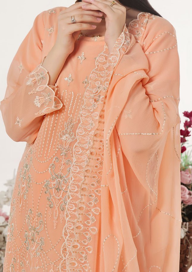Bin Hameed Sidra Heavy Embroidered Chiffon Dress - db26167