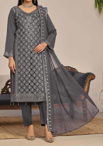 Bin Hameed Sifra Luxury Embroidered Chiffon Dress - db27696